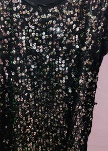 Sparkling Sequin Black Top