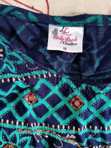 Beautiful Blue &amp; Green Print Kurta