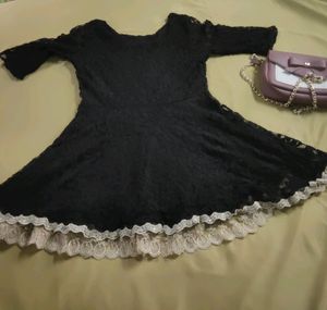 Cute Black Net Dress