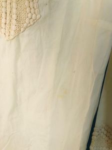 Cream Crochet Trim Tunic