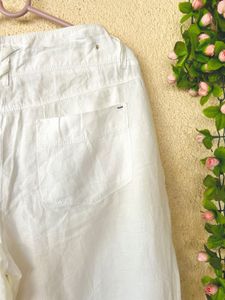 Elegant White Linen Pants
