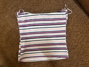 Striped Strapless Tube Top