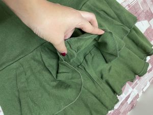 Green Ruffled Skirt