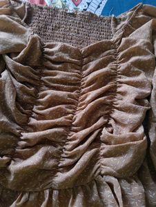 Chic Ruched Square Neck Blouse