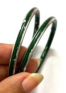 Green Metal Bangles