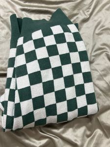 Green &amp; White Checkered Sweater