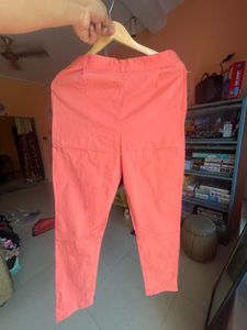 Pretty Peach Kurta with Blue Detail