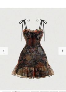 2in1 dress Floral Corset