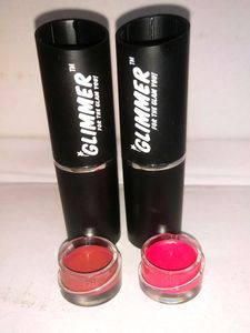 Glimmer Lipstick With Blush Combo