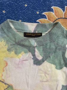LV colour drip print knit pullover