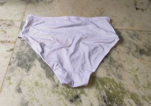 Women's White Lace Trim Briefs