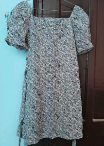 🌺Floral Print Puff Sleeve Square Neck Dress
