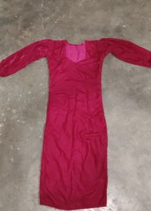 Elegant Red Velvet Dress