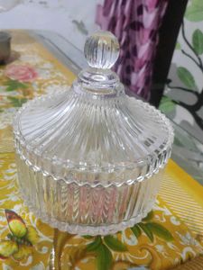 Elegant Crystal Candy Jar
