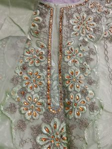 Mint Green Embroidered Shalwar Kameez
