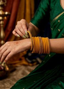 Beautiful Yellow Bangles Set