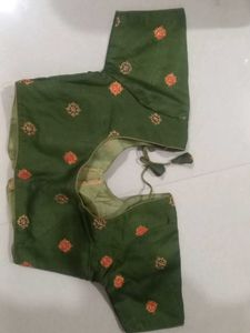 Elegant Embroidered Green Blouse