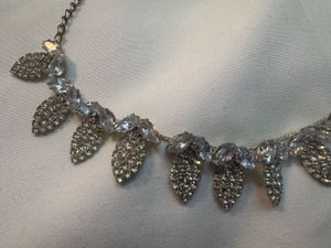 Sparkling Crystal Leaf Necklace