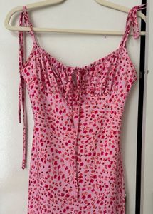 Cute Pink Floral maxi Dress