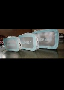 Set of 3 Clear Cosmetic Bags