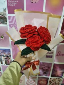 Handmade Crochet Rose Bouquet