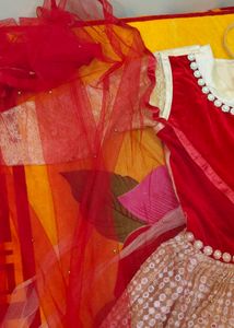 Stunning Gold &amp; Red Ethnic Gown