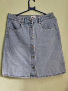 ONLY Denim Button-Down Skirt