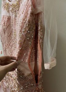 Elegant Pink Embellished Gown