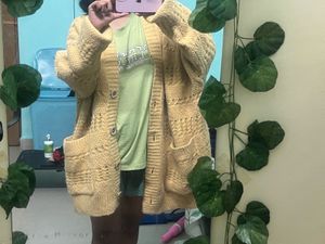 Korean Yellow Knit Cardigan