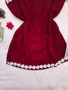 Spaghetti corset kurti with scarf 🍒