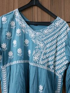 Blue chikankari Kurta