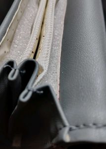 Chic Grey Wallet with Wave Design