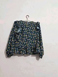 Mast &amp; Harbour Floral Print Ruffle Top
