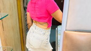 Vibrant Pink Ribbed Cropped Top