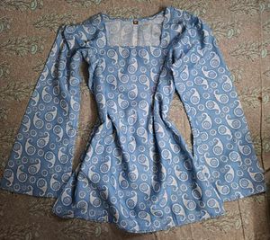 blue bell sleeves kurti