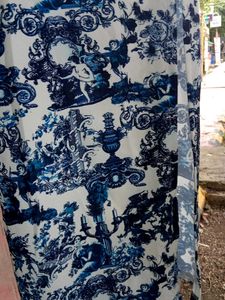 Blue &amp; White Floral Maxi Dress