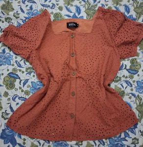 DITA Eyelet Square Neck Top
