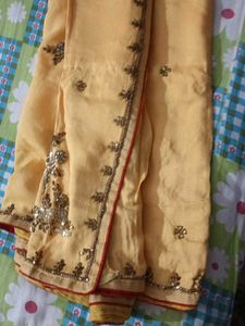 kundan work Saree