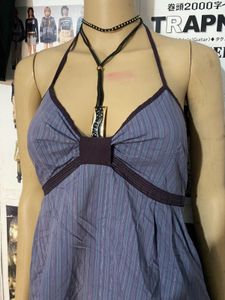 Striped Halter Neck Dress