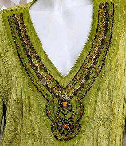 Embellished Green Y2k kurti 20s vibe.