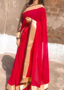 Pink Colour Stylish Georgette Sari
