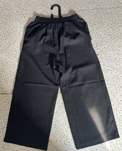 Black Wide Leg Cropped Pants
