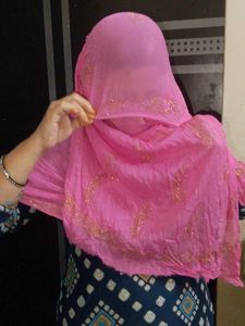 Embellished Pink Dupatta of 1