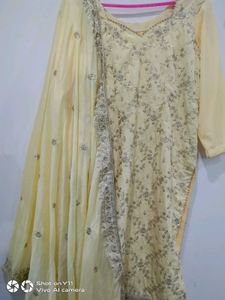 Elegant Yellow Embroidered Kurta set