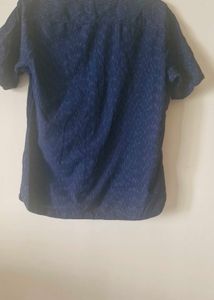 Men's Blue Printed Kurta