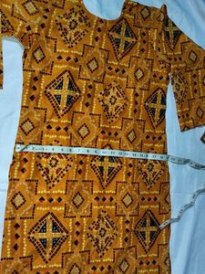 Designer Mustard Yellow Kurta