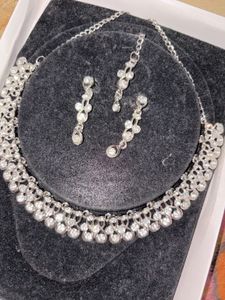 Sparkling Rhinestone Necklace &amp; Earring
