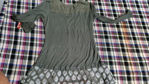 Embellished Gray Y2K Top