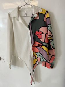 Artistic Abstract Print Shirt