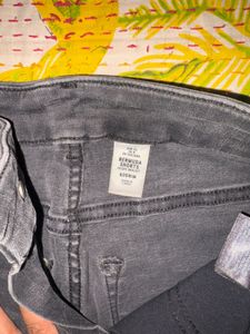 Knee length Dark Wash Denim Bermuda Shorts